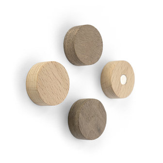 houten magneten rond neodymium